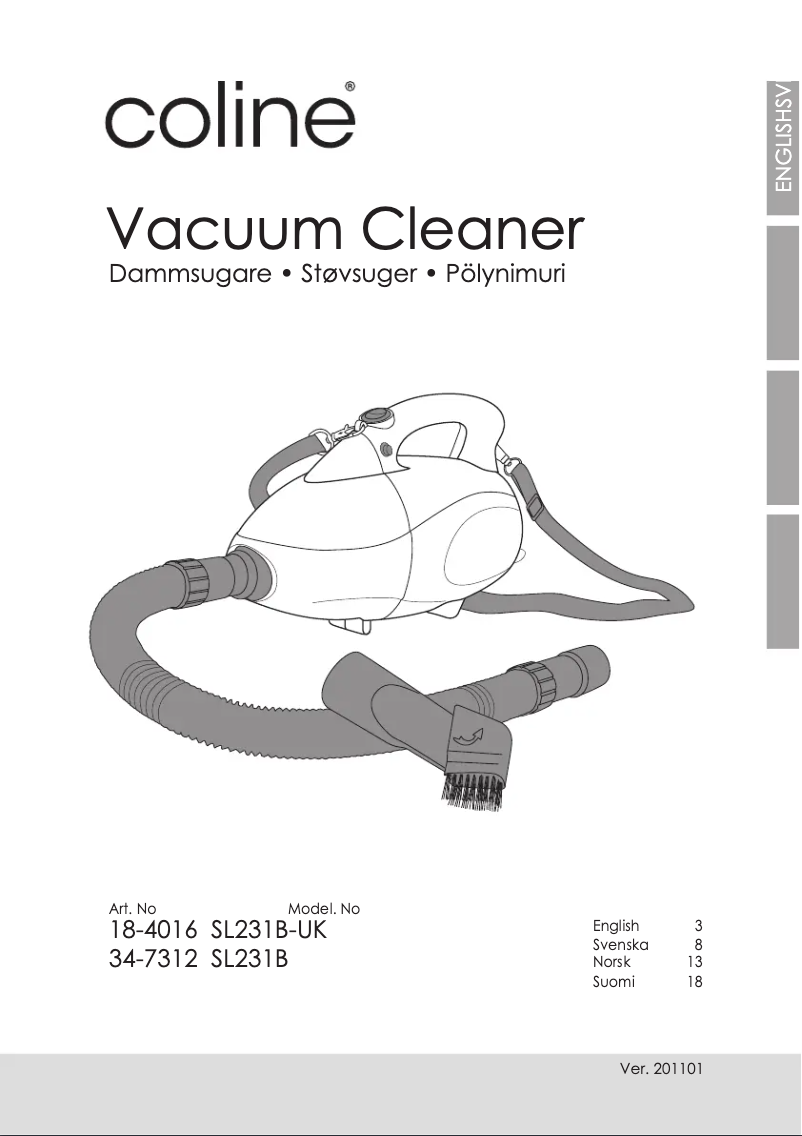 Imagen de la primera página del manual del dispositivo SL231B