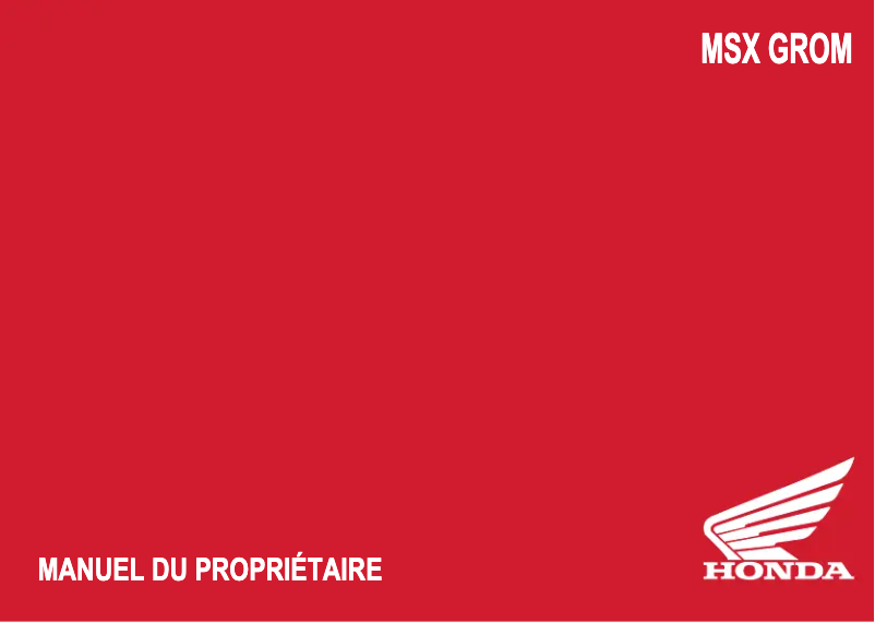 Página nº 1 - Manual de usuario Honda MSX125A (2023)