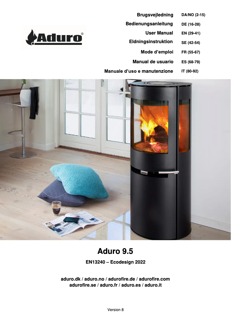 Imagen de la primera página del manual del dispositivo 9.5