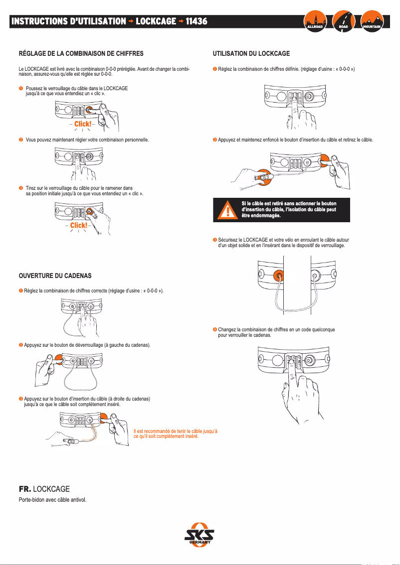Imagen de la primera página del manual del dispositivo Lockcage
