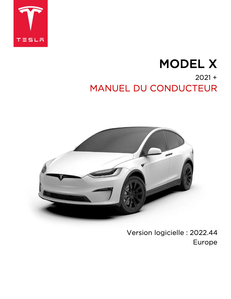 Página 1 del manual Manual de usuario Tesla Model X (2022)