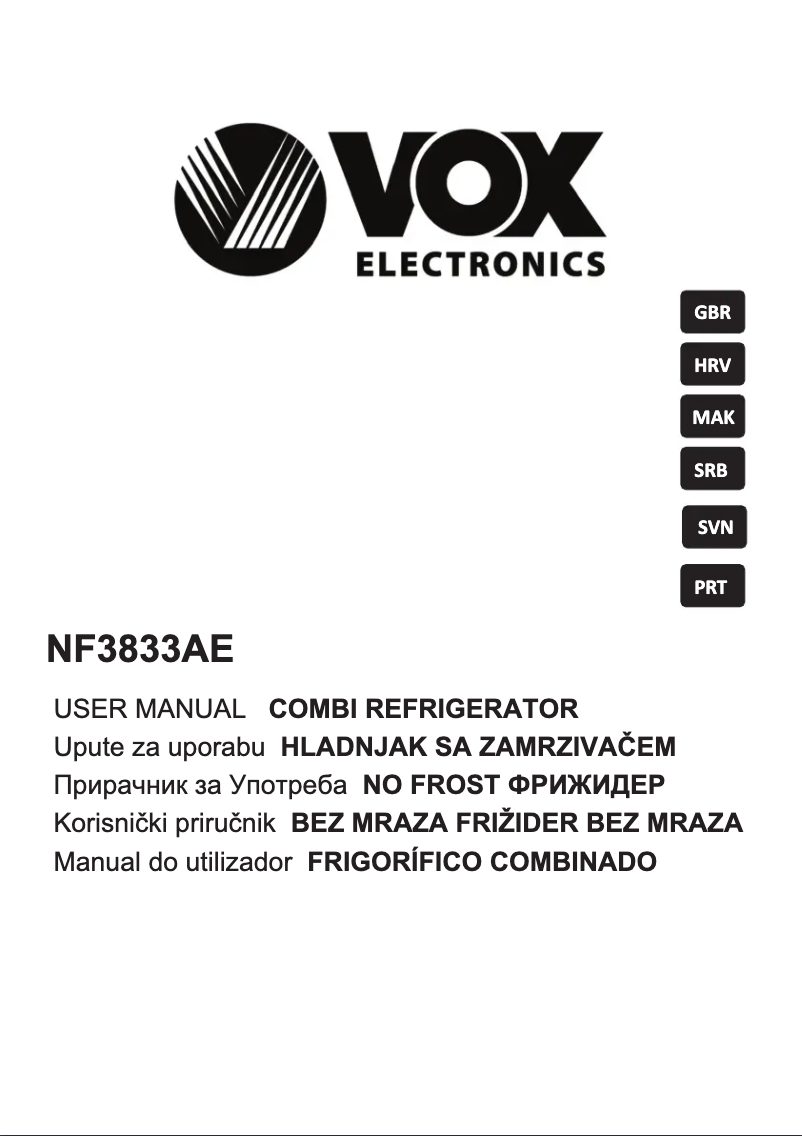 Imagen de la primera página del manual del dispositivo NF3833AE
