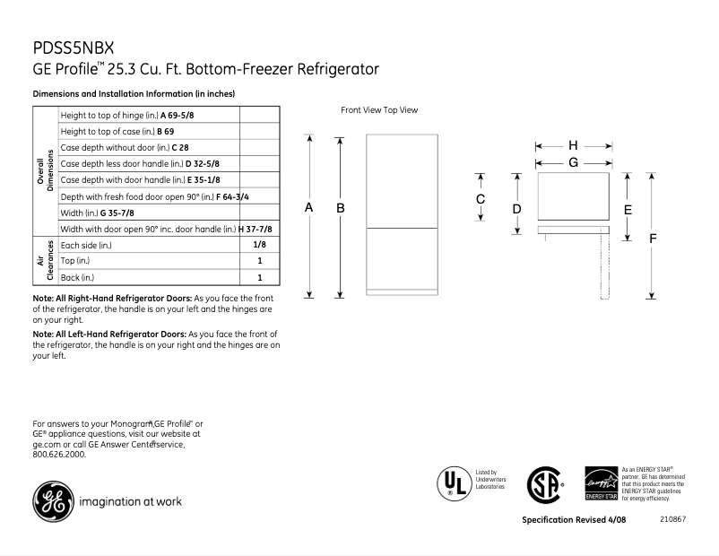 Imagen de la primera página del manual del dispositivo Profile PDSS5NBXLSS