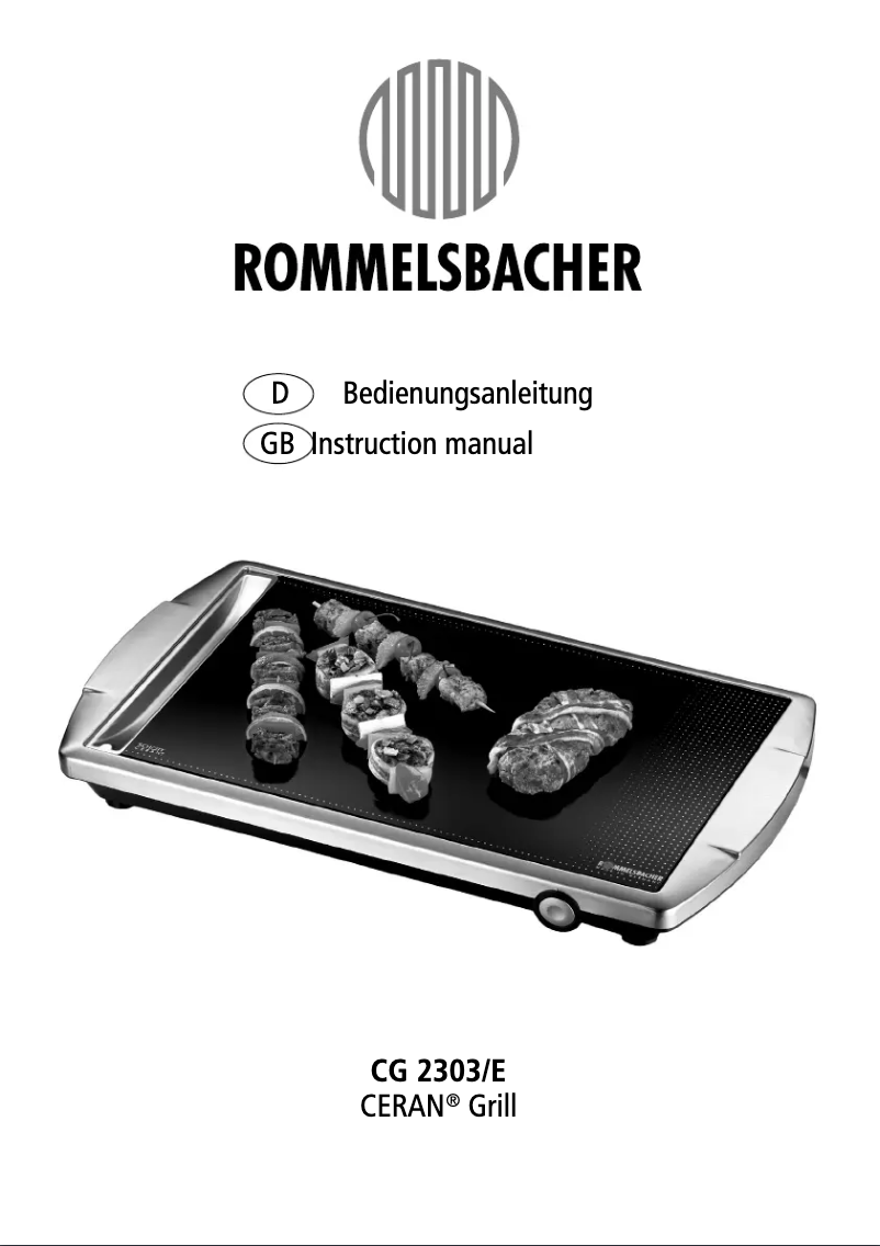 Página nº 1 - Manual de usuario Rommelsbacher CG 2303/E