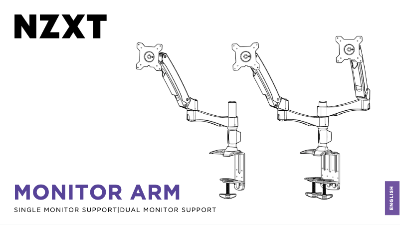 Página nº 1 - Manual de usuario NZXT Monitor Arm
