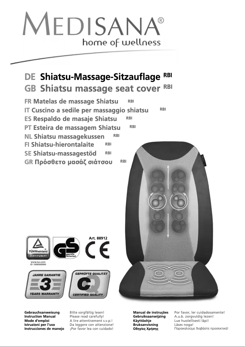 Página nº 1 - Manual de usuario Medisana RBI