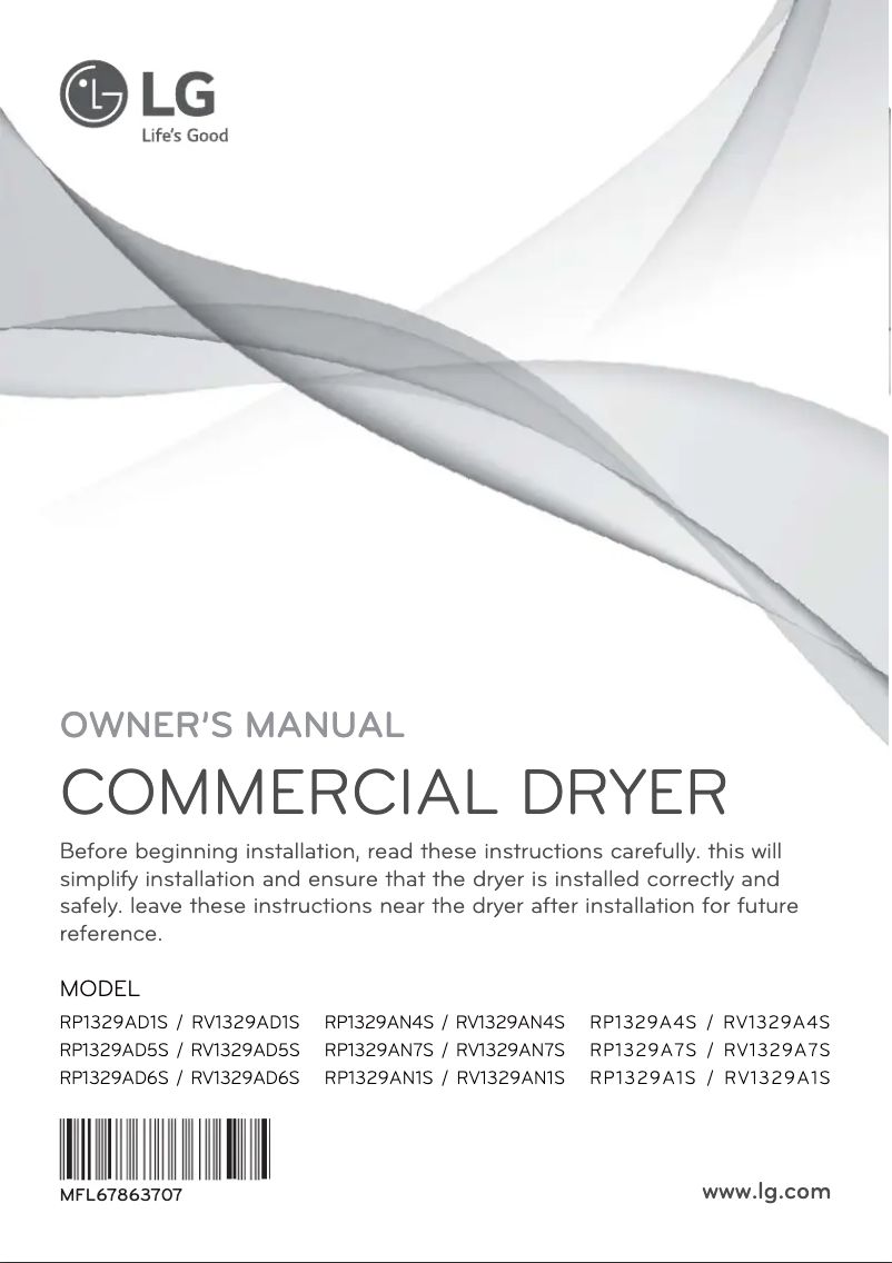 Imagen de la primera página del manual del dispositivo RV1329AN7S