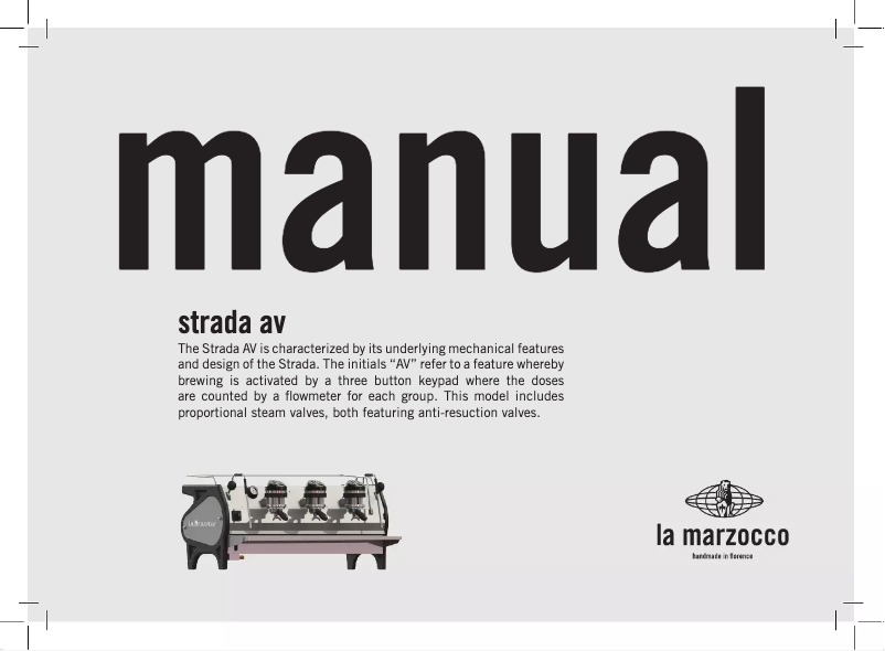 Imagen de la primera página del manual del dispositivo Strada AV