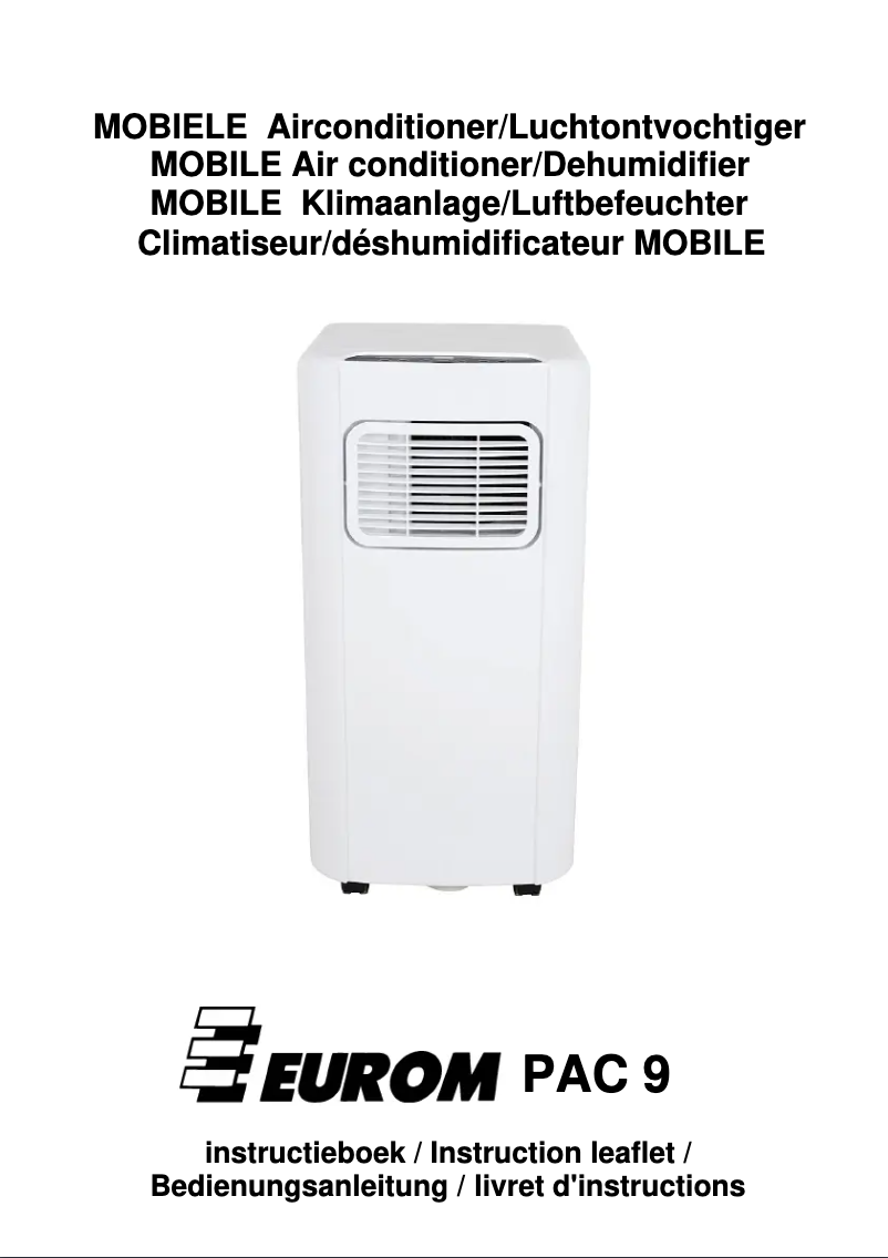 Imagen de la primera página del manual del dispositivo PAC 9