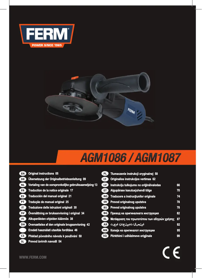 Página 1 del manual Manual de usuario Ferm AGM1087