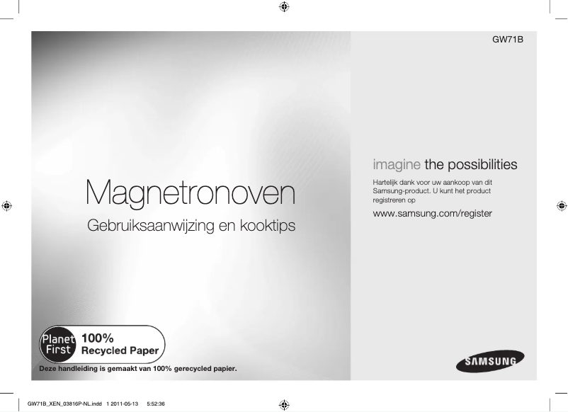 Imagen de la primera página del manual del dispositivo GW71B