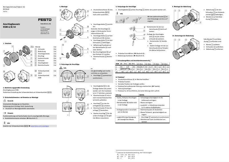 Página 1 del manual Manual de usuario Festo KSM-6
