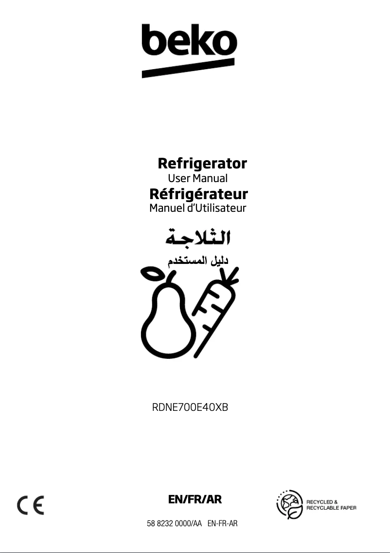 Imagen de la primera página del manual del dispositivo RDNE700E40XB