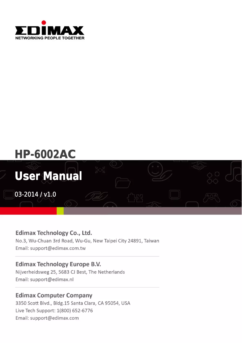Imagen de la primera página del manual del dispositivo HP-6002AC