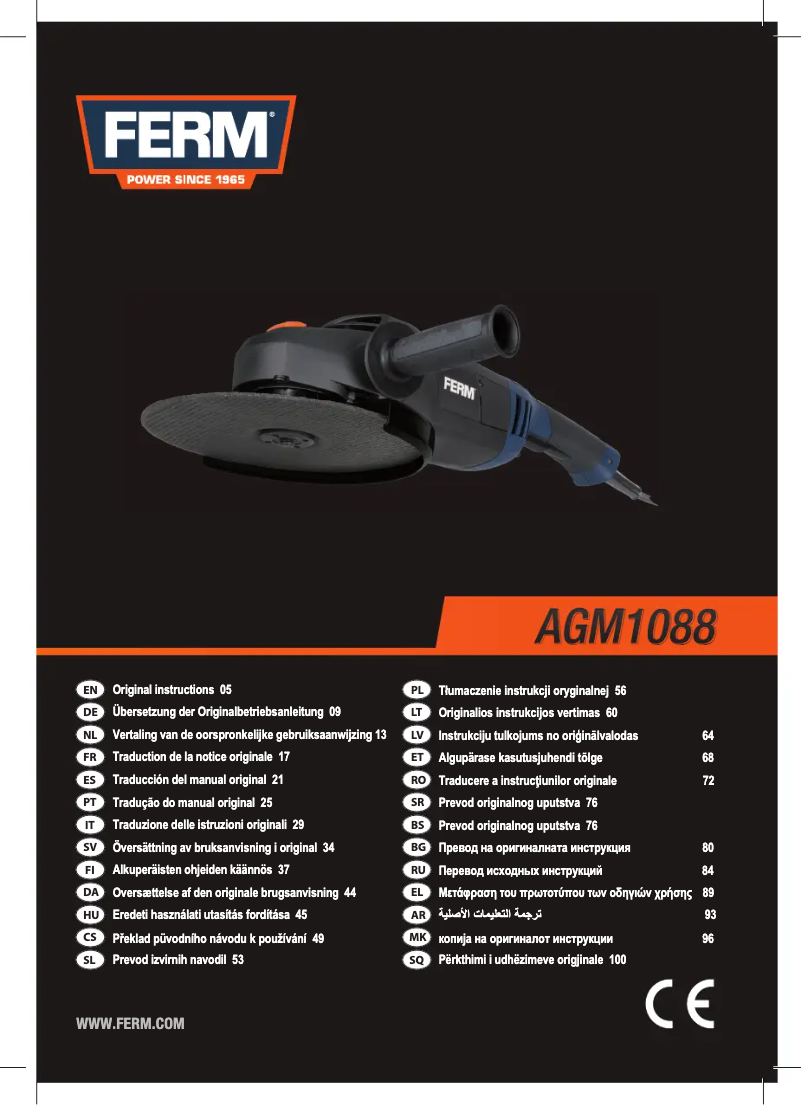 Página 1 del manual Manual de usuario Ferm AGM1088