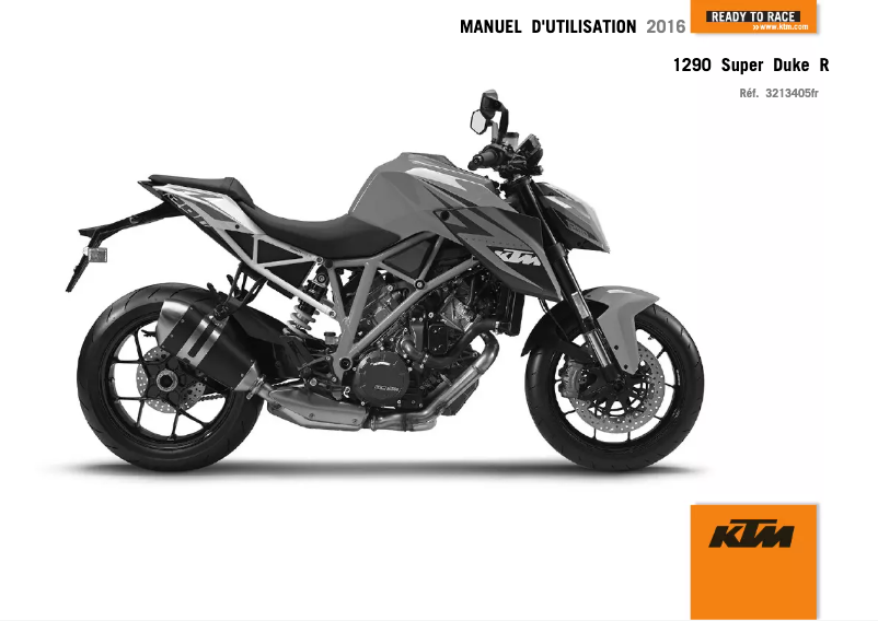 Imagen de la primera página del manual del dispositivo 1290 Super Duke R Special Edition (2016)