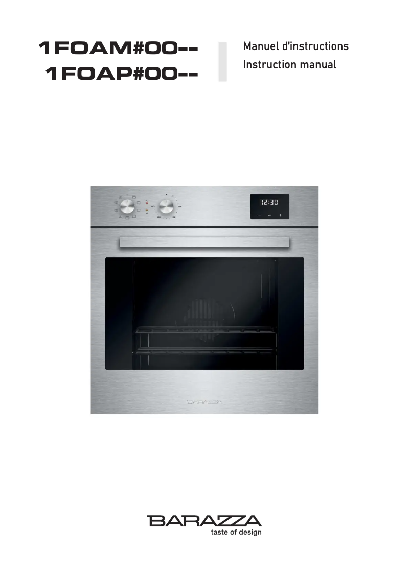 Página 1 del manual Manual de usuario Barazza 1FOAP