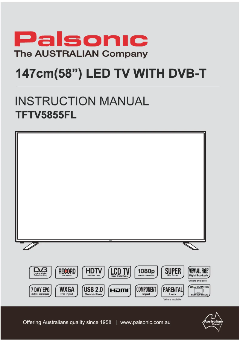 Imagen de la primera página del manual del dispositivo TFTV5855FL