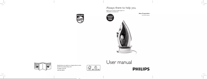 Página 1 del manual Manual de usuario Philips Azur FreeMotion GC4596