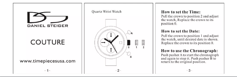 Imagen de la primera página del manual del dispositivo Couture