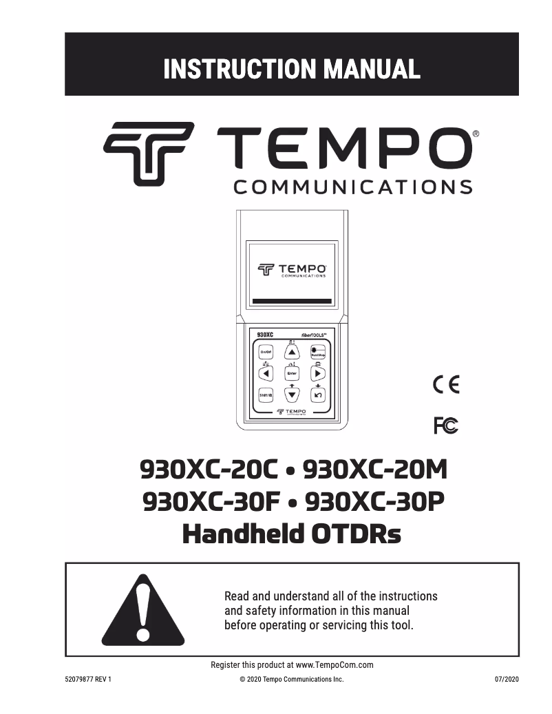 Imagen de la primera página del manual del dispositivo 930XC-20C-UPC-SC