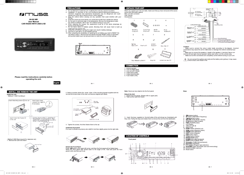 Página 1 del manual Manual de usuario Muse M-095 MRW