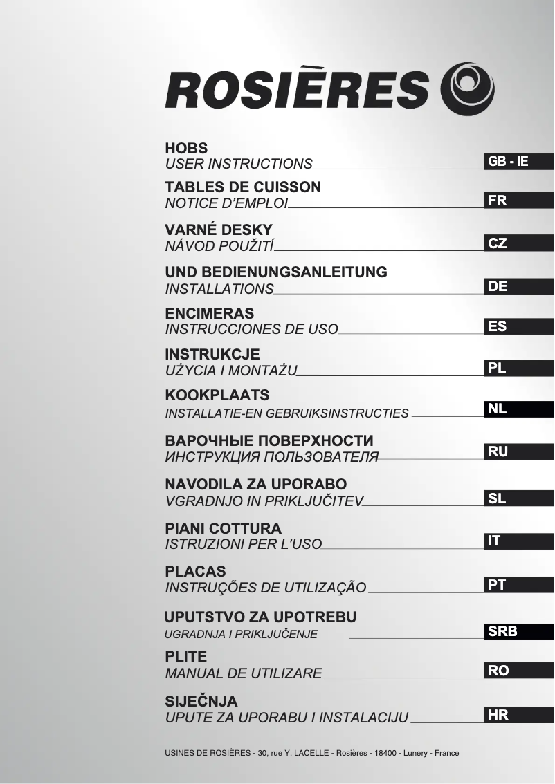 Imagen de la primera página del manual del dispositivo RGV 75 WFM IX
