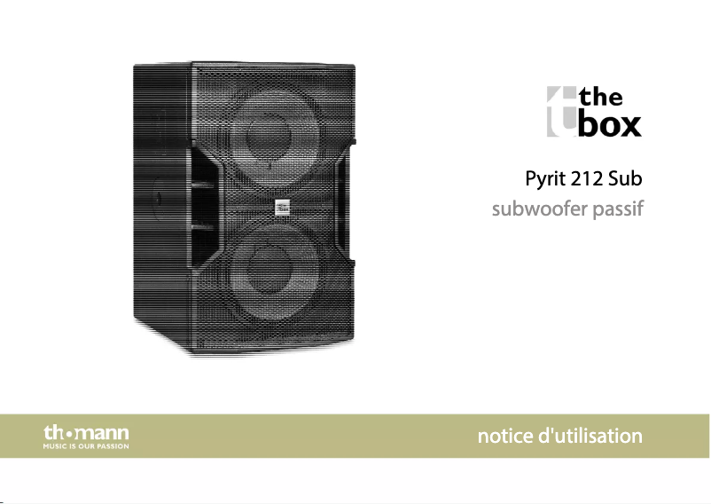Página 1 del manual Manual de usuario The Box Pyrit 212 Sub