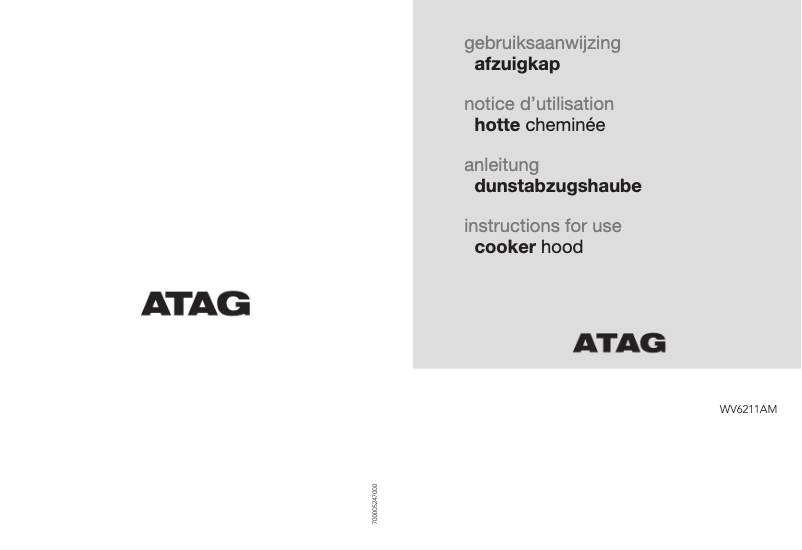 Página 1 del manual Manual de usuario Atag WV6211AM