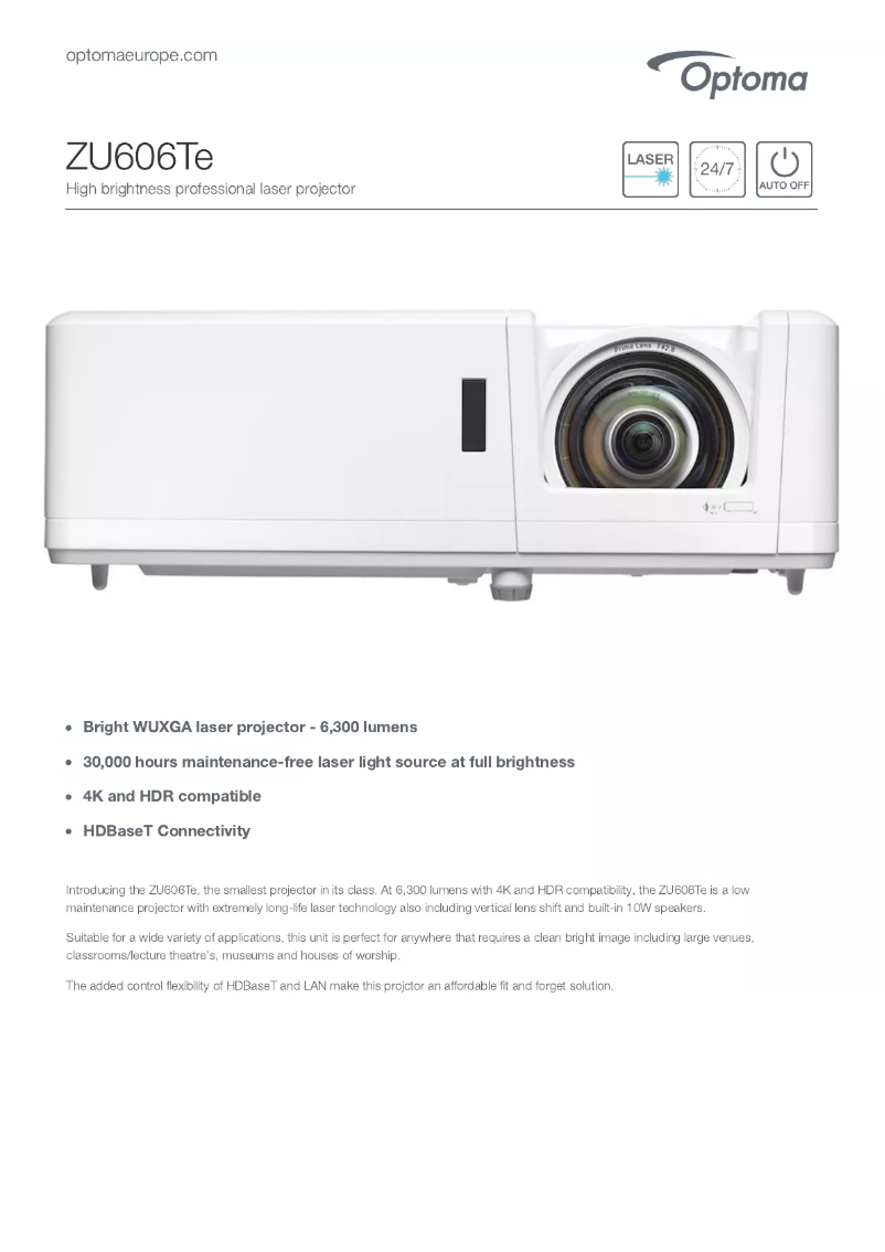 Imagen de la primera página del manual del dispositivo ZU606Te