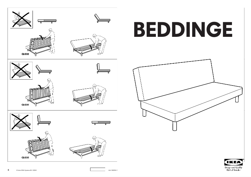 Página 1 del manual Manual de usuario Ikea BEDDINGE