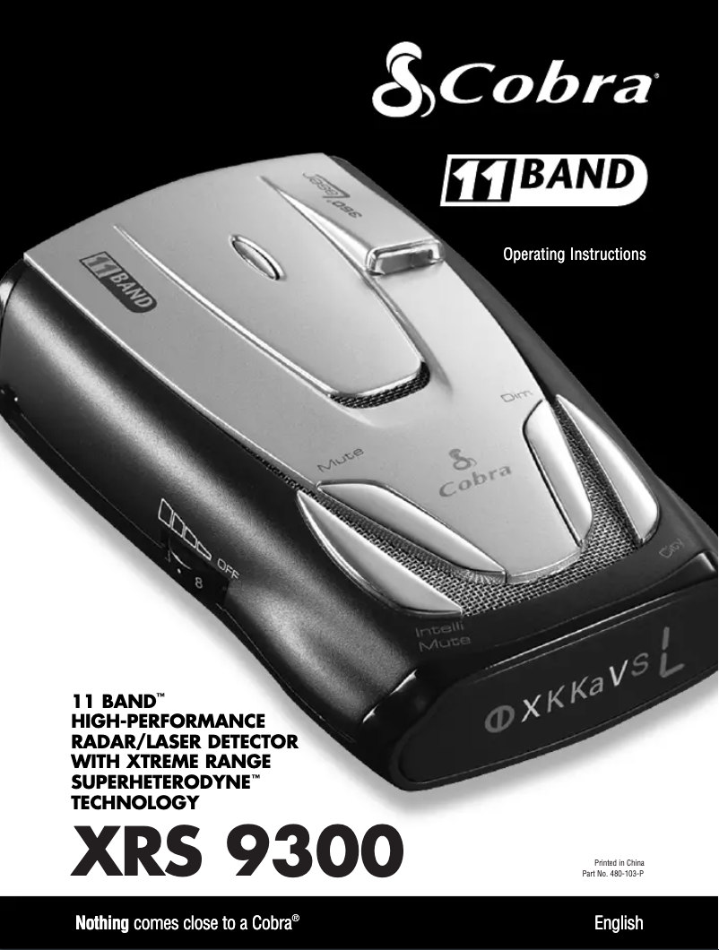 Imagen de la primera página del manual del dispositivo XRS 9300