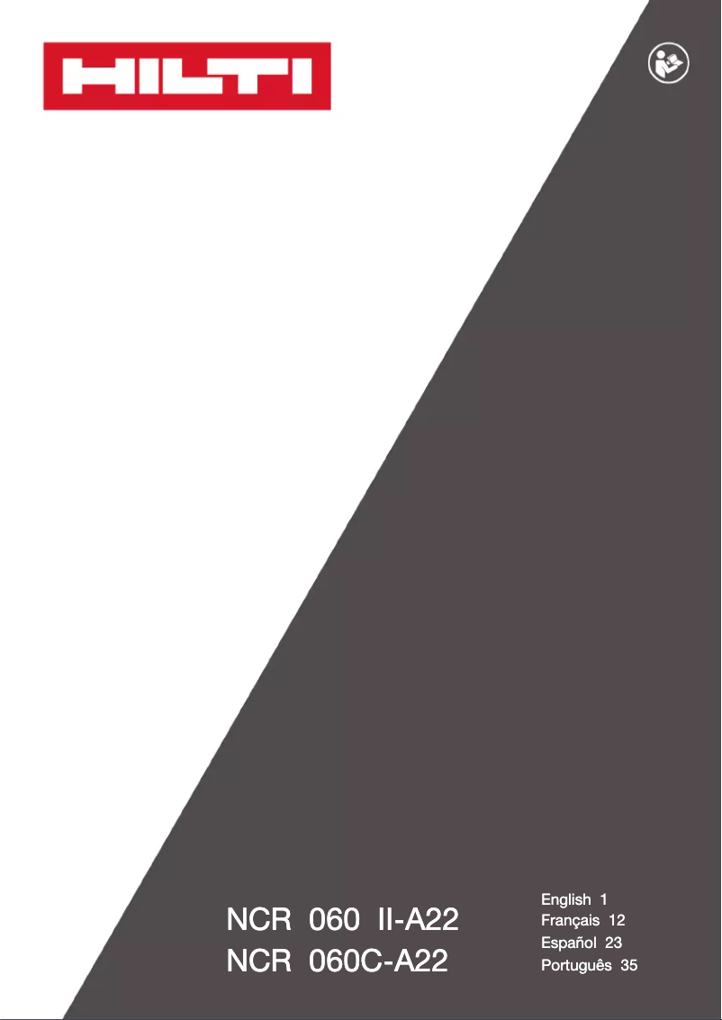 Página 1 del manual Manual de usuario Hilti NCR 060 II-A22