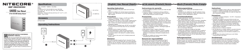 Página 1 del manual Manual de usuario Nitecore UA66Q