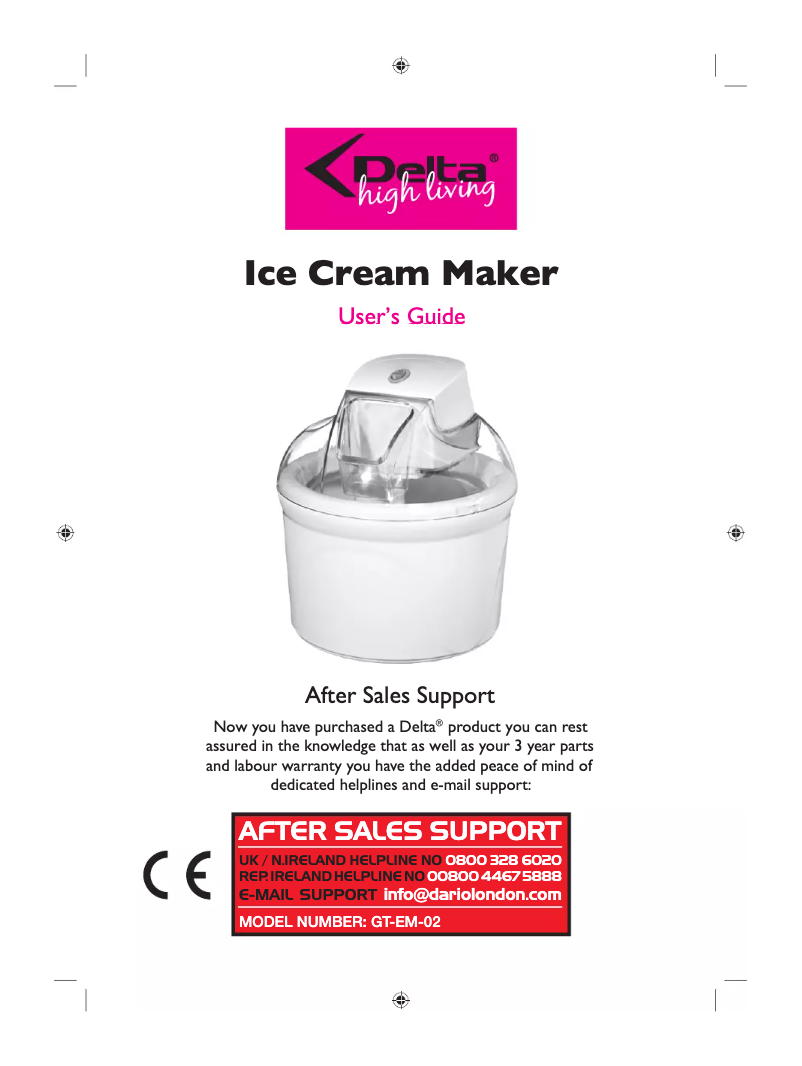 Página 1 del manual Manual de usuario Delta GT-EM-02