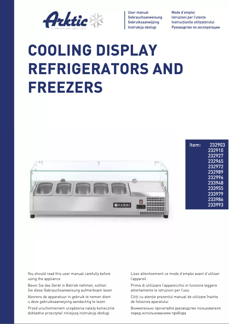Página 1 del manual Manual de usuario Arktic 232996