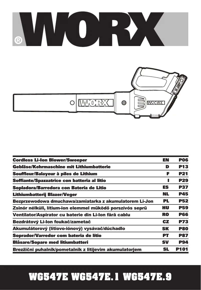 Imagen de la primera página del manual del dispositivo WG547E.9