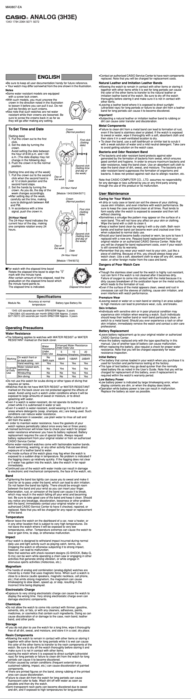 Página nº 1 - Manual de usuario Casio Collection LTP-2069D-4AVEF