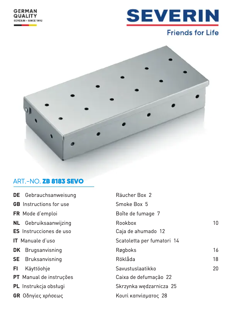 Imagen de la primera página del manual del dispositivo ZB 8183