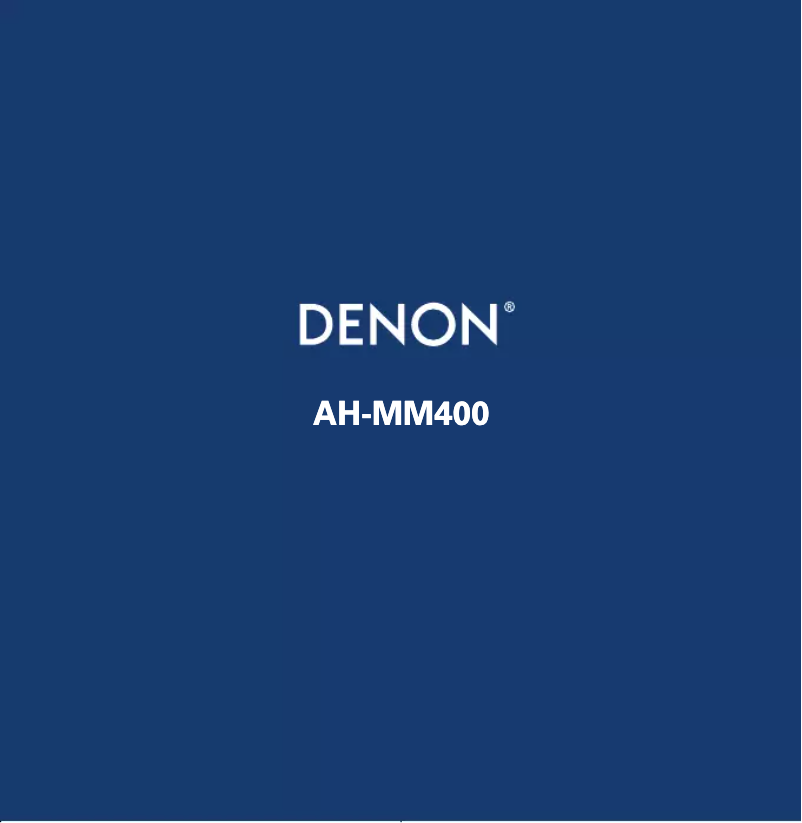 Imagen de la primera página del manual del dispositivo AH-MM400