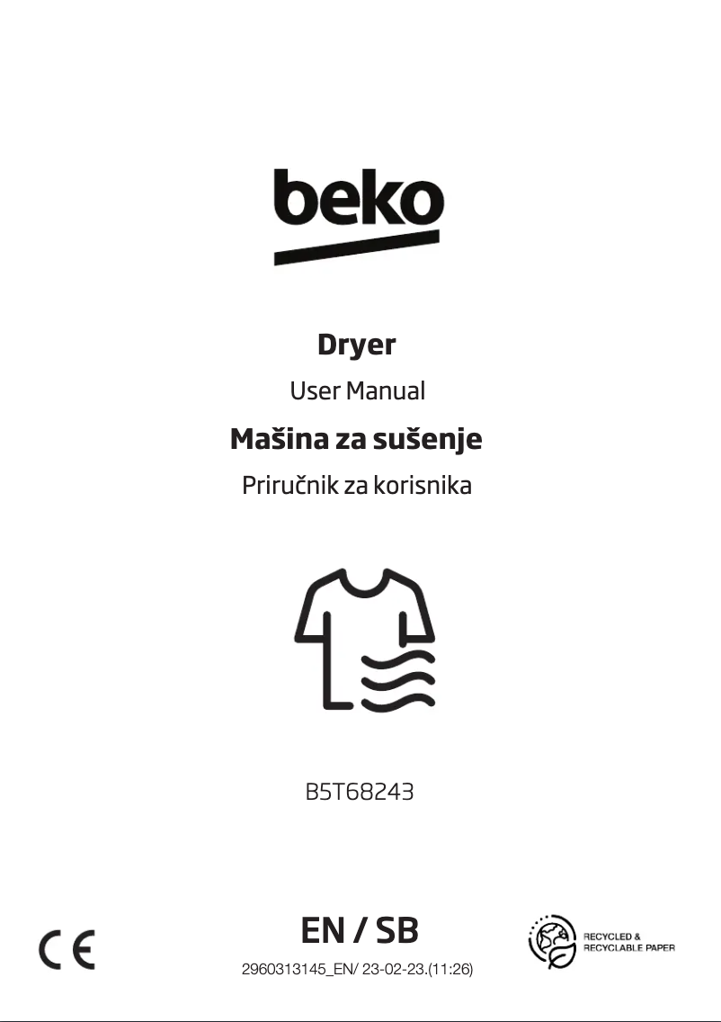 Página 1 del manual Manual de usuario Beko B5T68243