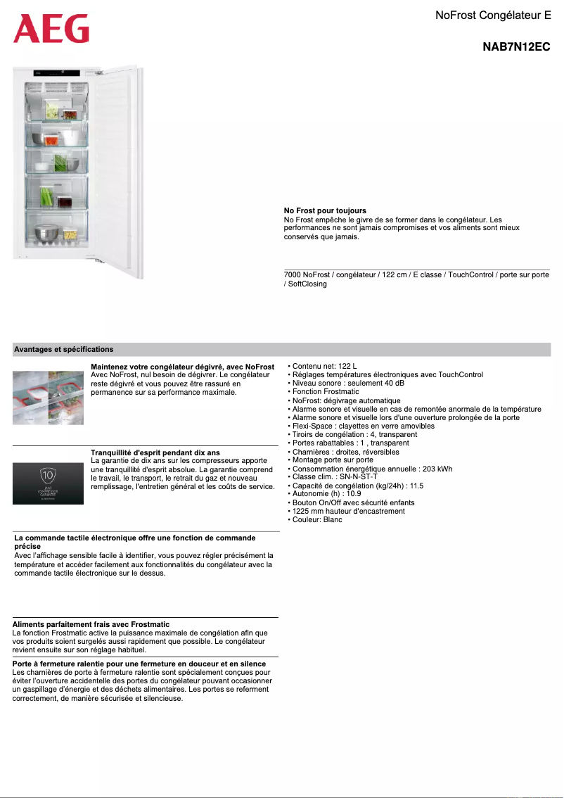Imagen de la primera página del manual del dispositivo NAB7N12EC