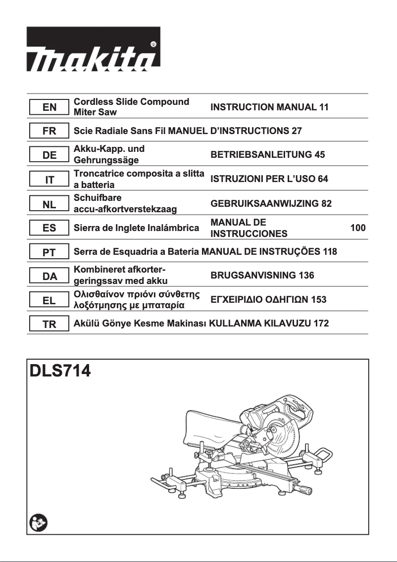 Página 1 del manual Manual de usuario Makita DLS714