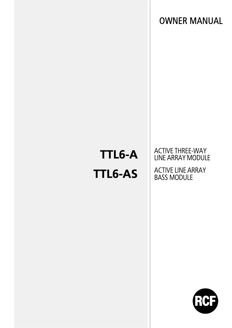 Imagen de la primera página del manual del dispositivo TTL6-AS