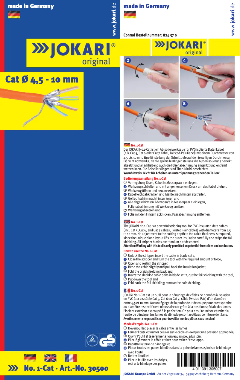 Página 1 del manual Manual de usuario Jokari No. 1-Cat