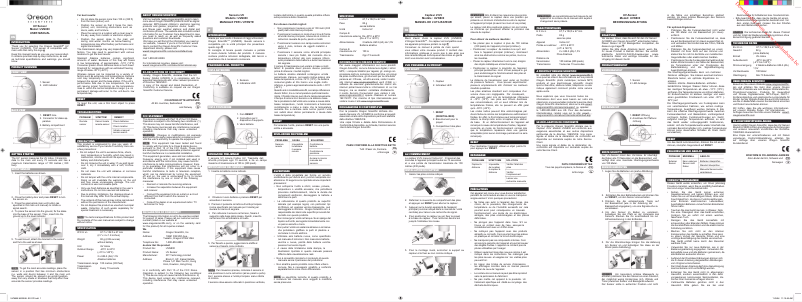 Página 1 del manual Manual de usuario Oregon Scientific UVN800
