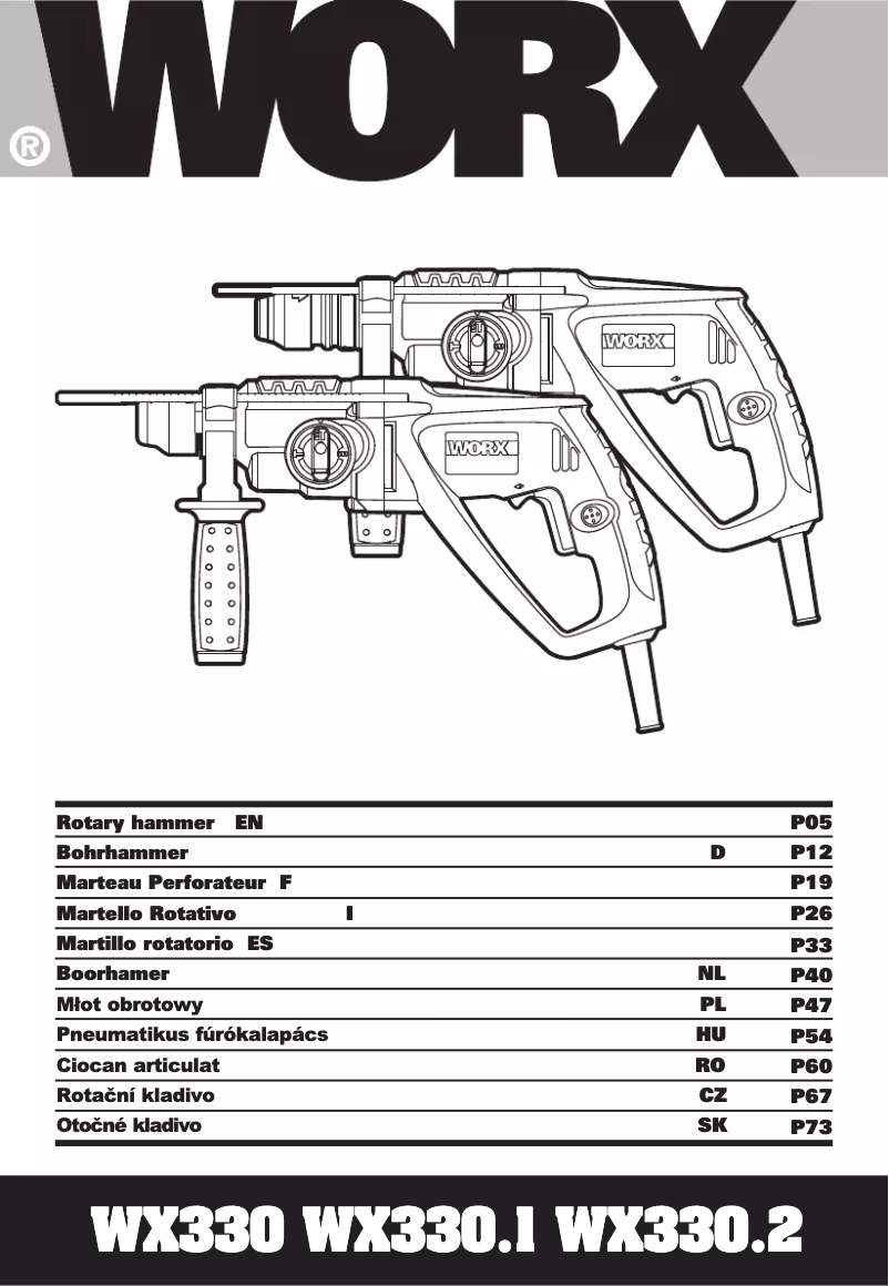 Imagen de la primera página del manual del dispositivo WX330