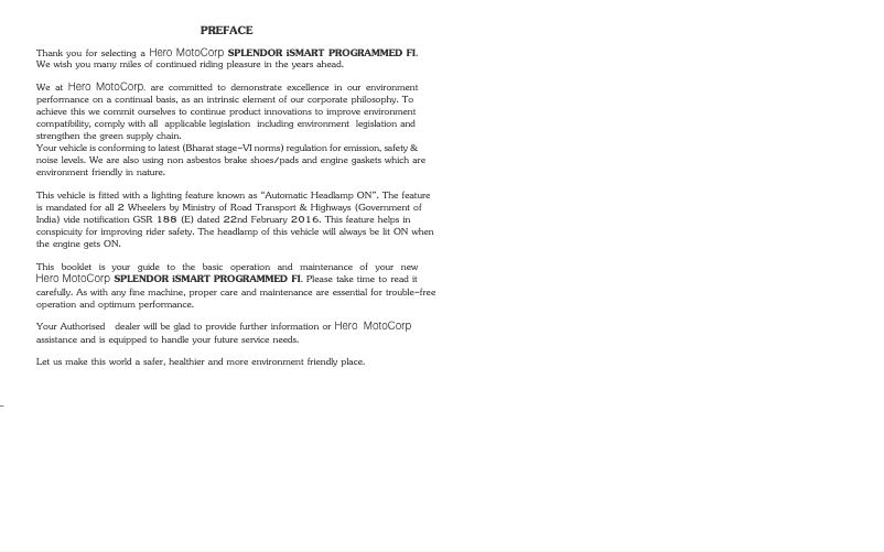 Página nº 1 - Manual de usuario Hero Splendor iSmart (2019)