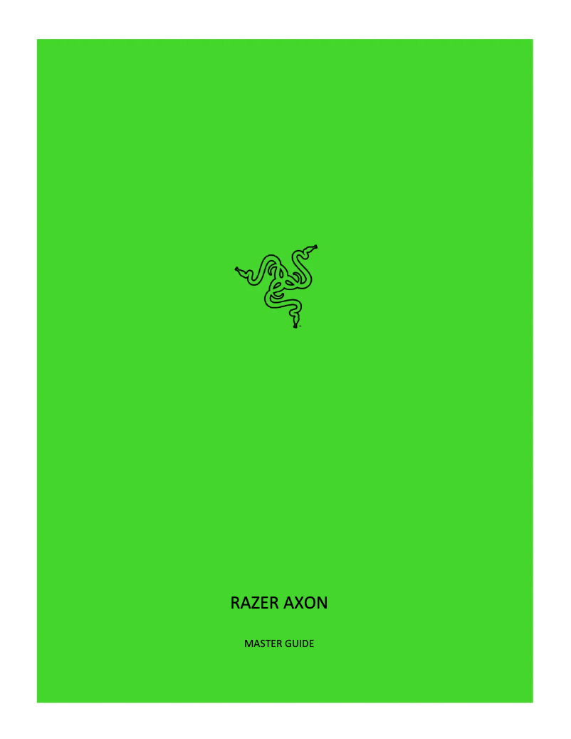 Página 1 del manual Manual de usuario Razer Axon