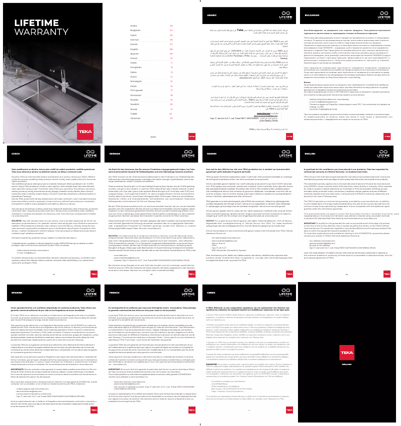 Página 1 del manual Manual de instrucciones Teka TU 23.20 D